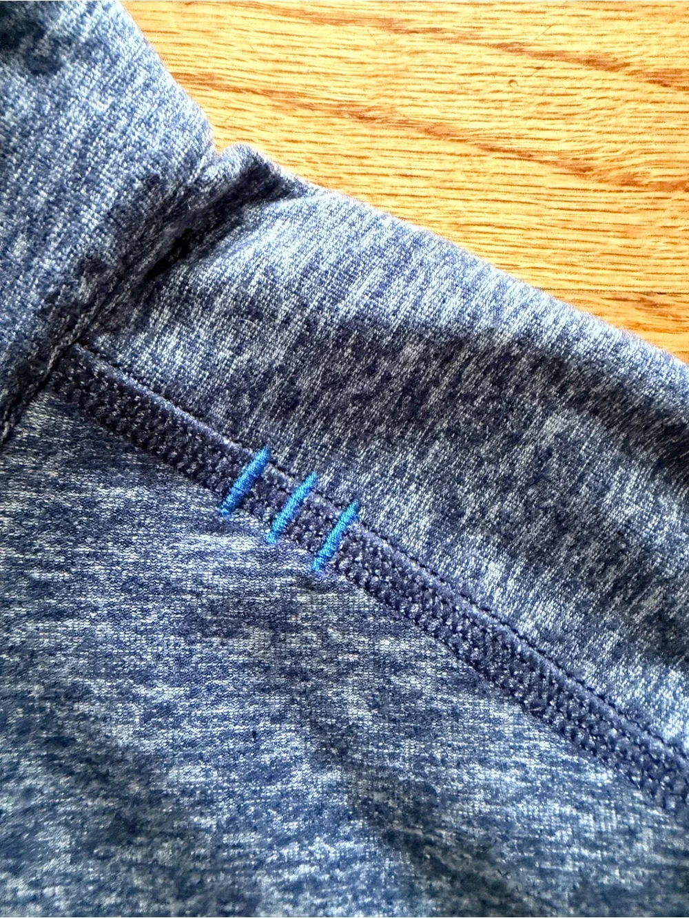 lululemon athletica Men's Surge Heathered Light Blue Quarter-Zip Pullover